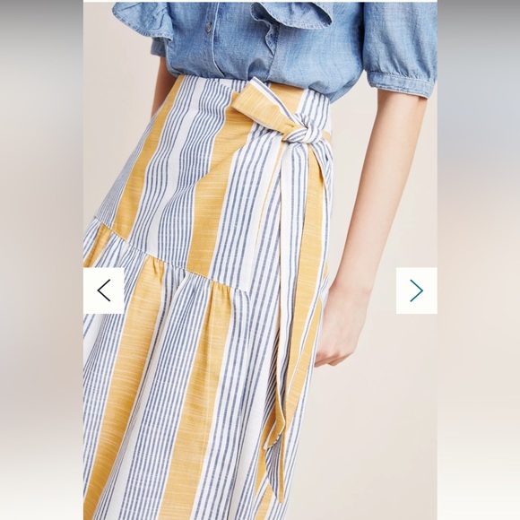 Anthropologie wrap midi skirt, 4 - Picture 3 of 10